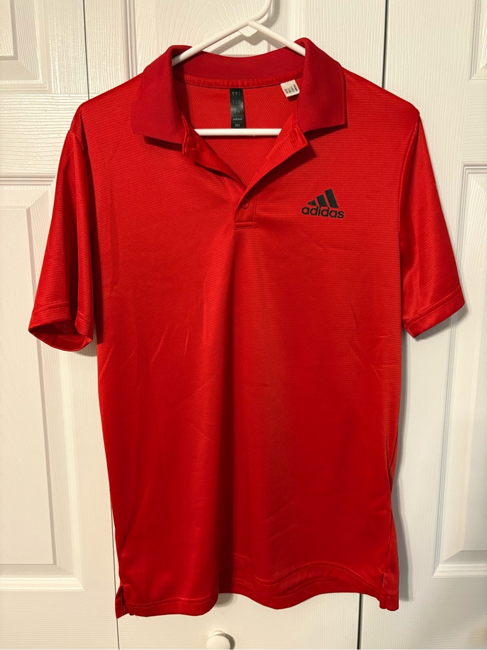adidas Men's Red Performance Polo with Logo